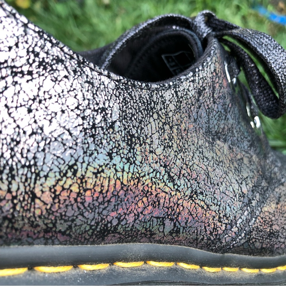 Dr. Martens Holly Iridescent Crackle Platform Shoes - Picture 7 of 9
